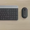 LOGITECH slanke draadloze toetsenbord- en muisset MK470 - grafiet - AZERTY Belgisch
