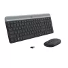LOGITECH slanke draadloze toetsenbord- en muisset MK470 - grafiet - AZERTY Belgisch
