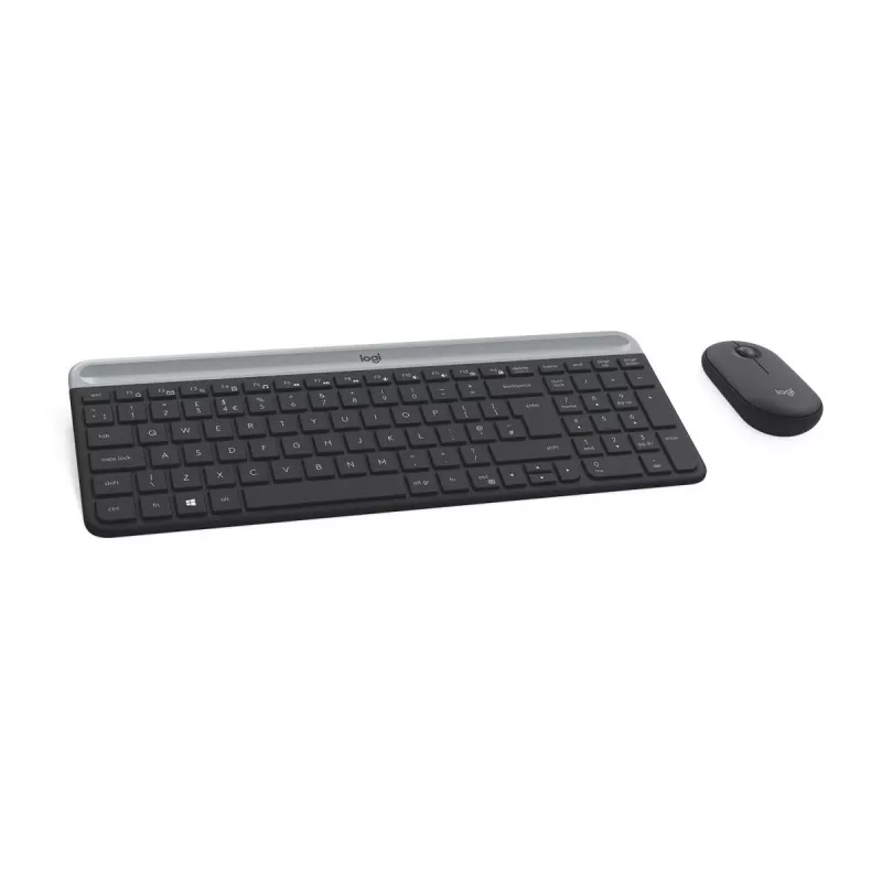 LOGITECH slanke draadloze toetsenbord- en muisset MK470 - grafiet - AZERTY Belgisch