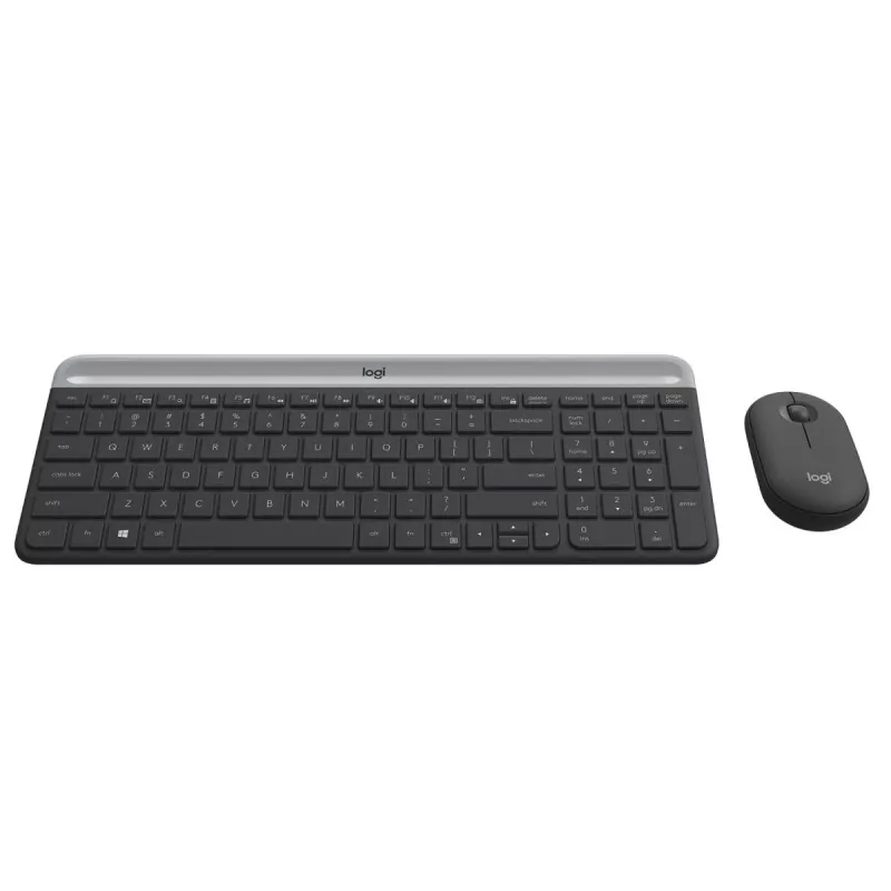 LOGITECH slanke draadloze toetsenbord- en muisset MK470 - grafiet - AZERTY Belgisch