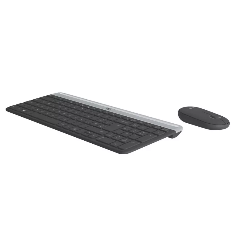 LOGITECH slanke draadloze toetsenbord- en muisset MK470 - grafiet - AZERTY Belgisch