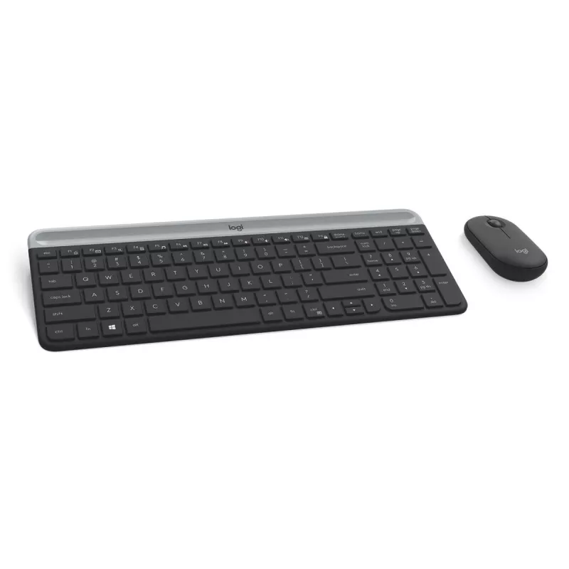 LOGITECH slanke draadloze toetsenbord- en muisset MK470 - grafiet - AZERTY Belgisch