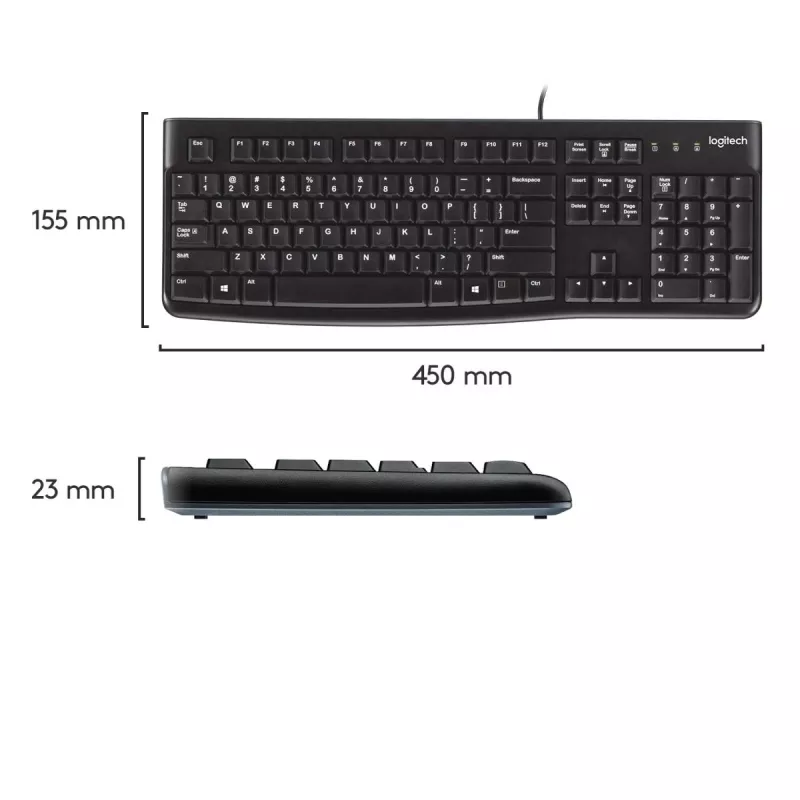 LOGITECH toetsenbord K120 - AZERTY Belgisch