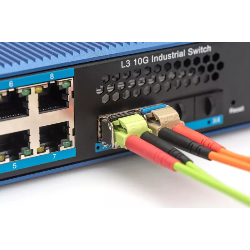 DIGITUS 1,25 Gbps SFP-module, tot 550 m multimode, LC-duplexstekker, industrieversie 1000Base-SX, 850 nm