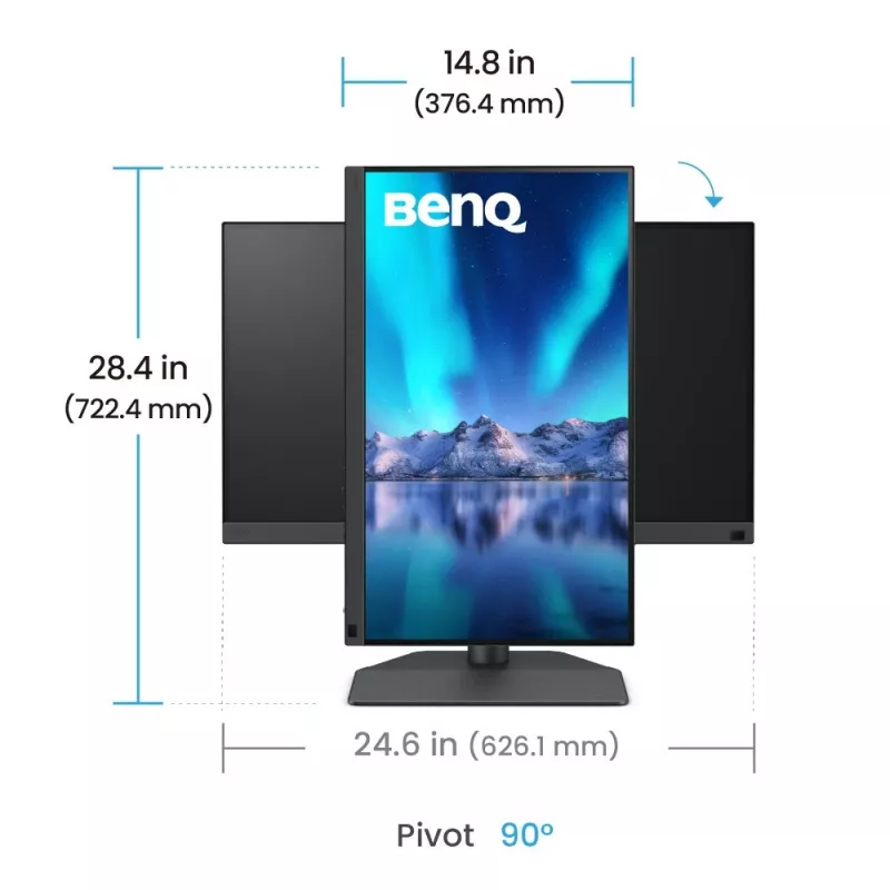 BenQ SW242Q computermonitor 61,2 cm (24,1 inch) 2560 x 1600 pixels WQXGA LED zwart