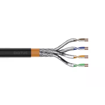 DIGITUS buiteninstallatiekabel - Cat 7 - S/FTP - AWG 23/1 - 1000 m - zwart