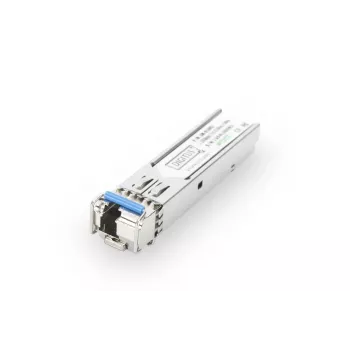 DIGITUS 1,25 Gbit/s BiDi WDM SFP-module, tot 20 km met DDM-ondersteuning, singlemode, LC simplex stekker 1000Base-LX, Tx1310nm/Rx1550nm