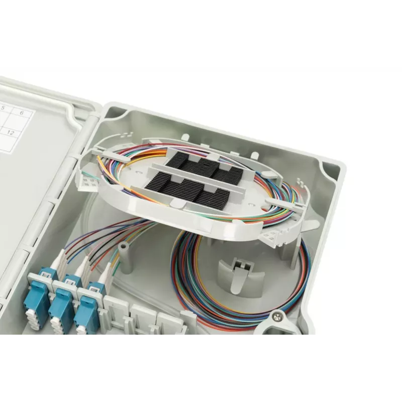 Digitus FTTH/FTTB verdeelbox voorgemonteerd OS2 12 vezels LC/PC