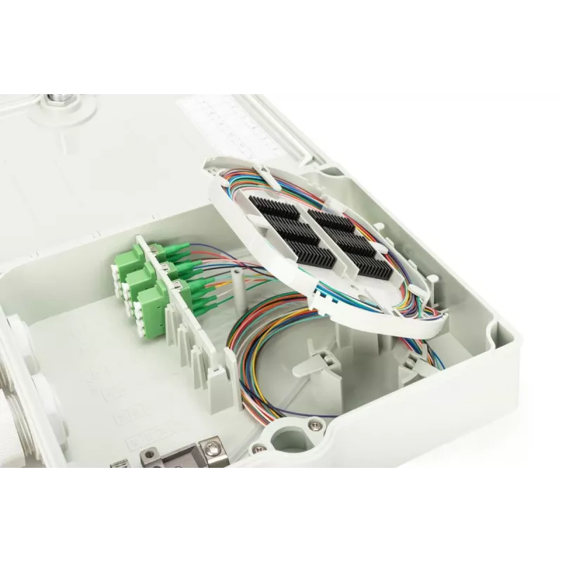 DIGITUS FTTH verdeelbox - singlemode LC-APC voorgeconfectioneerde koppelingen pigtails