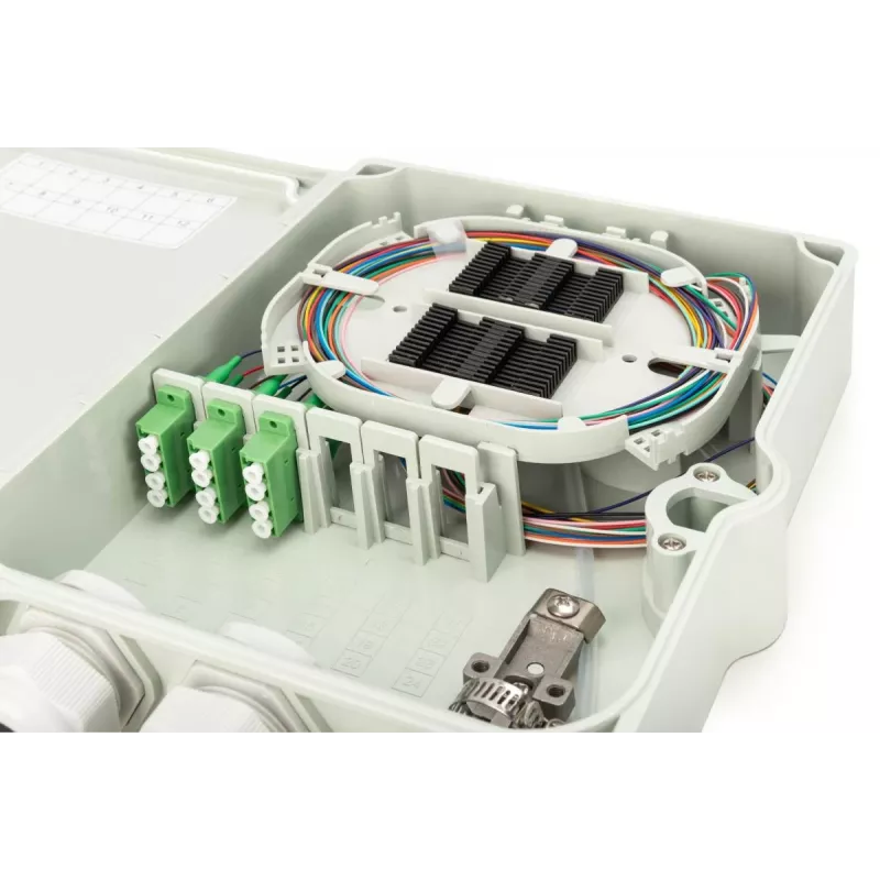 DIGITUS FTTH verdeelbox - singlemode LC-APC voorgeconfectioneerde koppelingen pigtails
