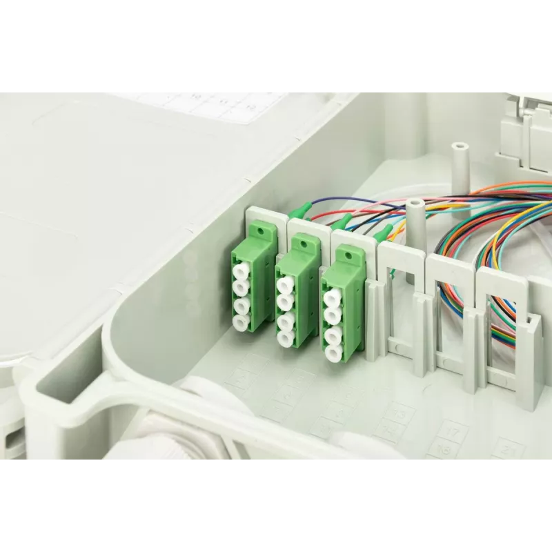 DIGITUS FTTH verdeelbox - singlemode LC-APC voorgeconfectioneerde koppelingen pigtails