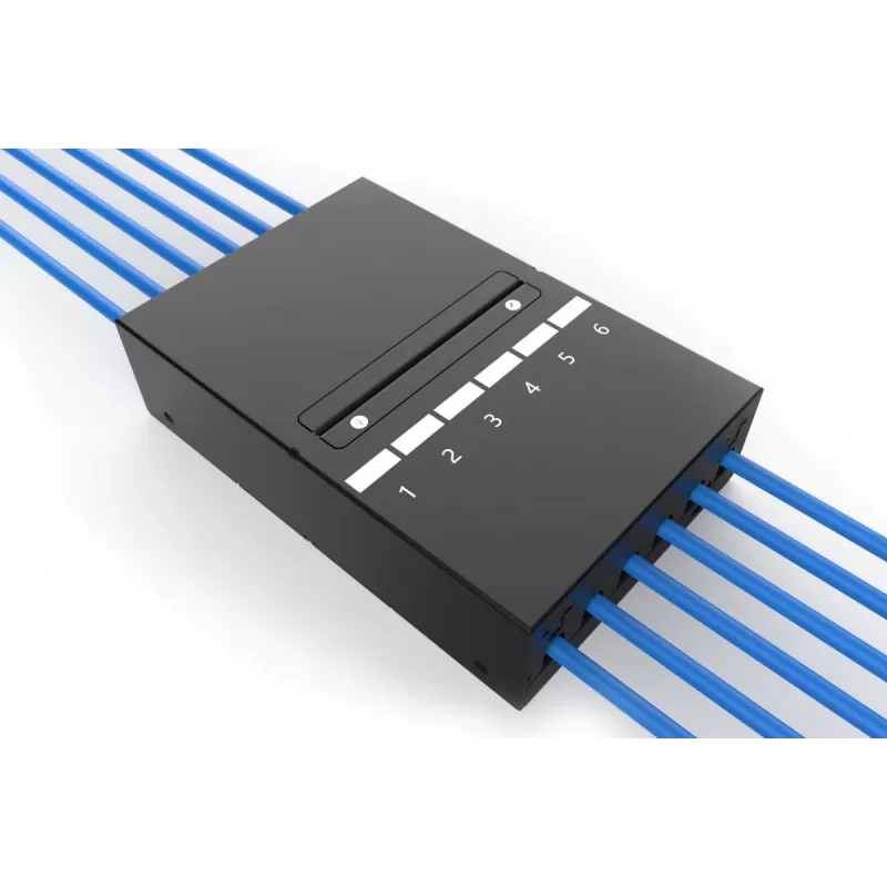 DIGITUS Consolidation Point Box – 6 poorten keystone-modules met slimme kabelmanager