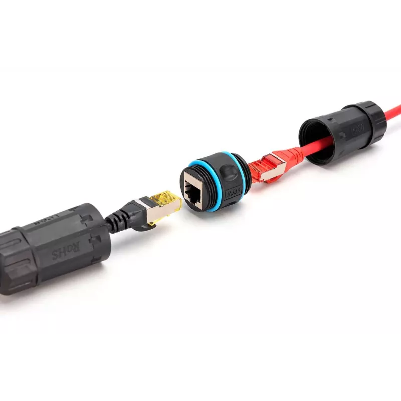 Digitus DN-93905-OD CAT 6A RJ45-koppelstuk voor buiten, IP68, zwart