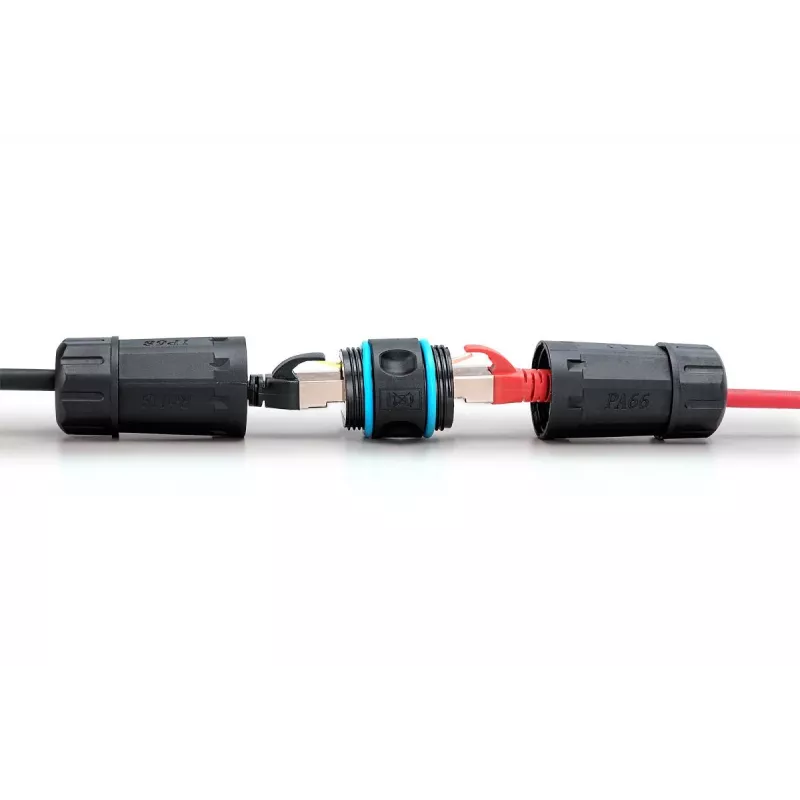 Digitus DN-93905-OD CAT 6A RJ45-koppelstuk voor buiten, IP68, zwart
