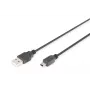 DIGITUS USB 2.0 verbindingskabel, type A - Mini B (5-polig) M/M, 1m, USB 2.0 conform, zwart