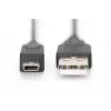 DIGITUS USB 2.0 verbindingskabel, type A - Mini B (5-polig) M/M, 1m, USB 2.0 conform, zwart