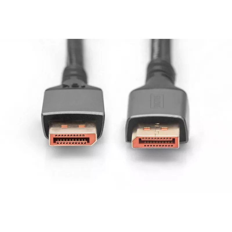 DIGITUS PREMIUM DisplayPort 2.1 verbindingskabel - M/M 1m 16K UHD 80G aluminium behuizing