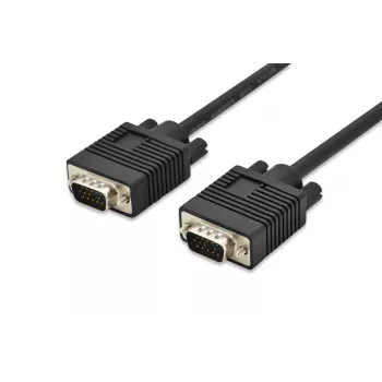 DIGITUS VGA monitor-aansluitkabel, HD15 M/M, 5m 3Coax/7C, 2x ferriet zwart