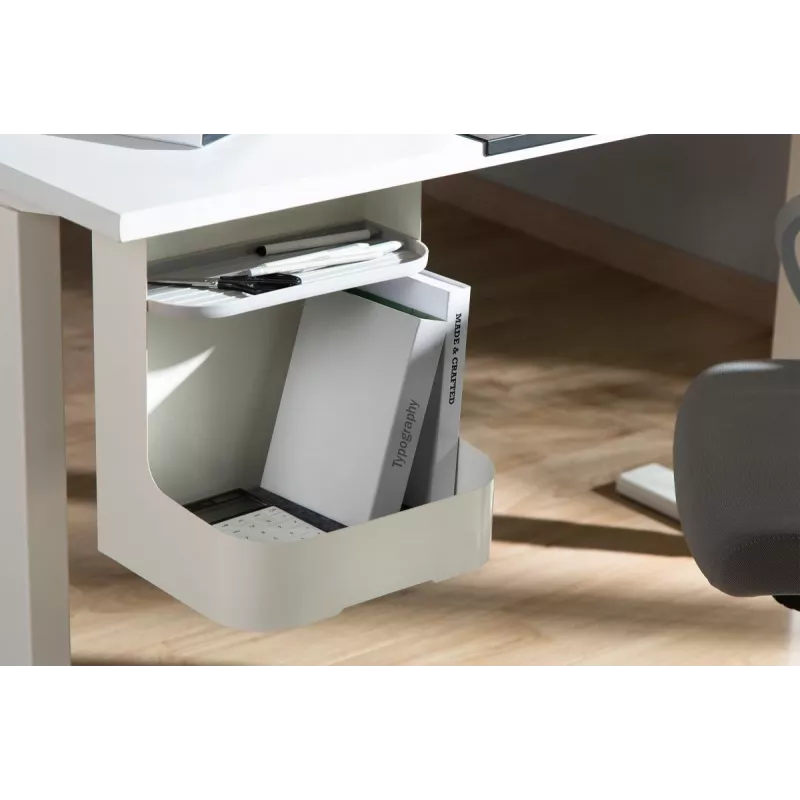 Onderbureau opbergbak Digitus DA-90444 kunststof staal wit 5 kg