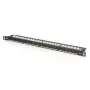 DIGITUS patchpanel CAT6 onafgeschermd 24-poorts met shutter - zwart