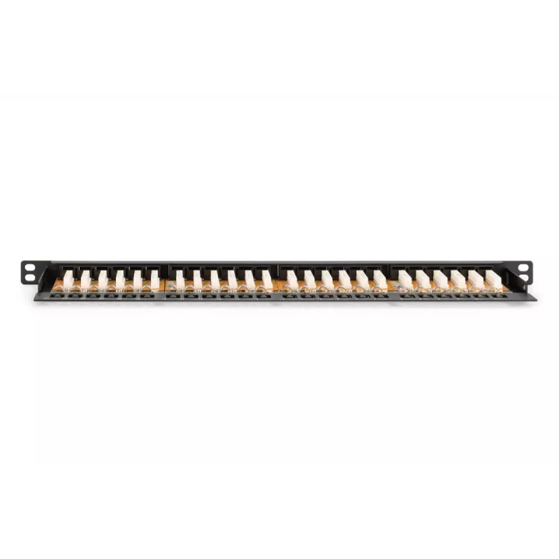 DIGITUS patchpanel CAT6 onafgeschermd 24-poorts met shutter - zwart