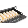 DIGITUS patchpanel CAT6 onafgeschermd 24-poorts met shutter - zwart