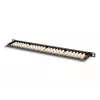 DIGITUS patchpanel CAT6 onafgeschermd 24-poorts met shutter - zwart