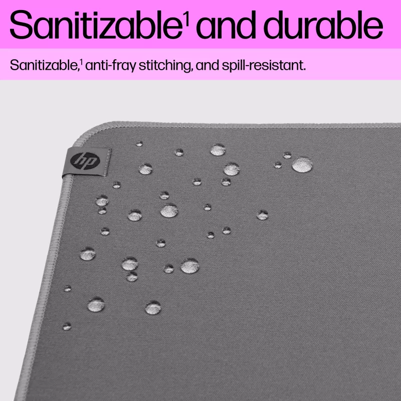 HP 105 desinfecteerbare muismat, grijs, monochromatisch, polyester, rubber