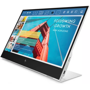 HP E-Series E14 G4 draagbare monitor, 35,6 cm (14 inch), 1920 x 1080 pixels, Full HD, LCD, 5 ms, zilver