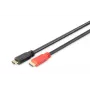DIGITUS HDMI High Speed verbindingskabel, type A, m. verzw. M/M, 30 m Full HD, CE, goud zwart