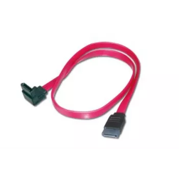 DIGITUS SATA-verbindingskabel, L-type F/F, 50cm 90° haaks - recht, SATA II/III rood