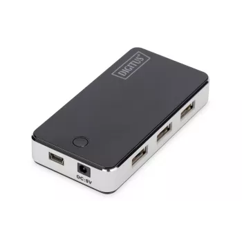 DIGITUS USB 2.0 7-poorts hub zwart (da-70222)