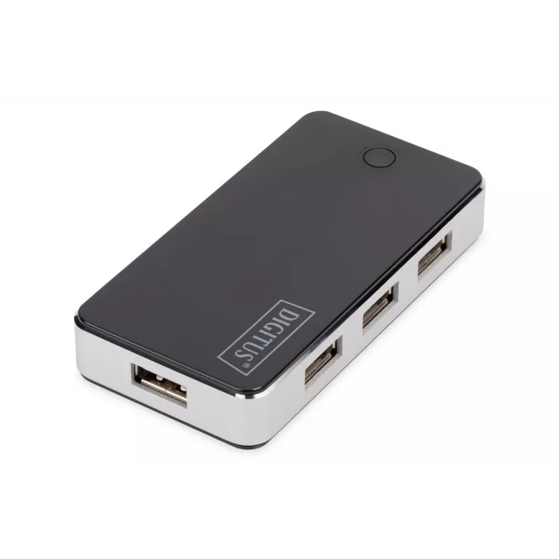 DIGITUS USB 2.0 7-poorts hub zwart (da-70222)