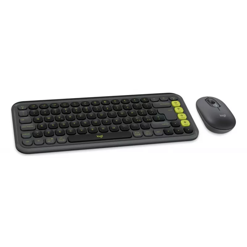 LOGITECH Wireless Combo - Pop Icon - grafiet & groen Qwerty Italiaans