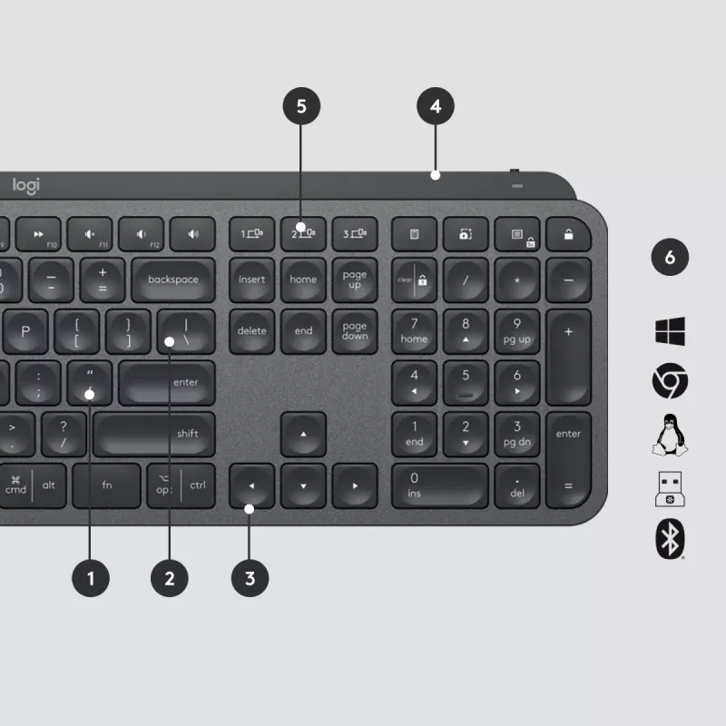 LOGITECH MX Keys For Business - grafiet - Zwitsers / Zwitserse Qwertz