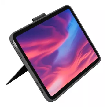 LOGITECH Combo Touch voor iPad (10e generatie) - Oxford grijs - Zwitserse Qwertz