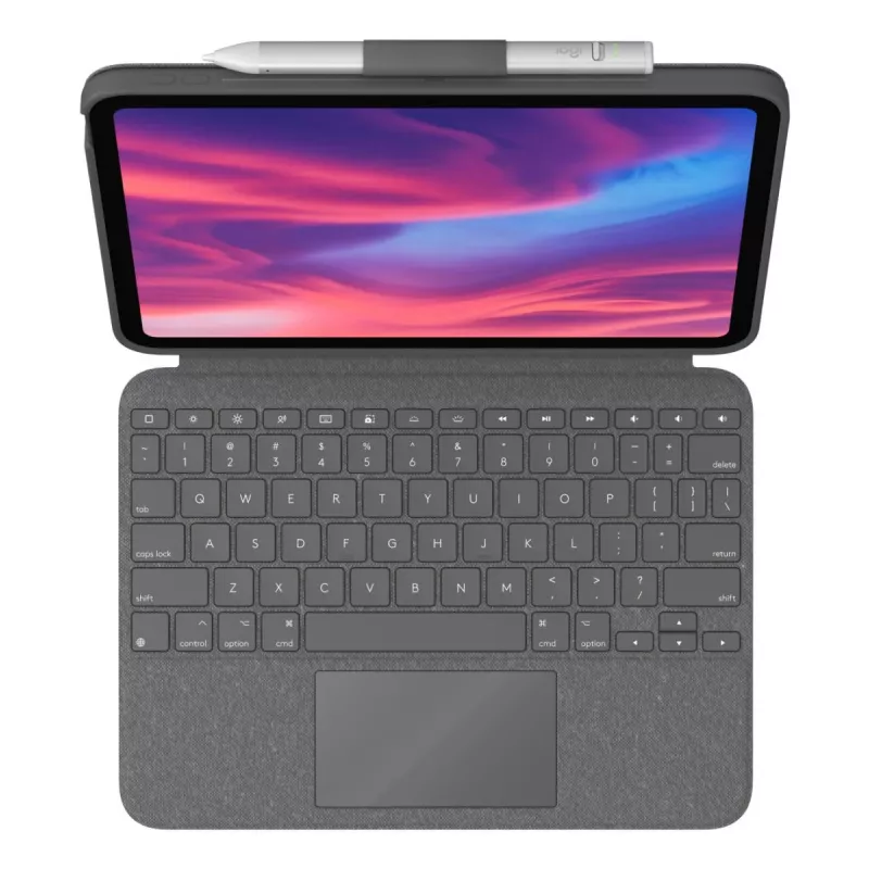 LOGITECH Combo Touch voor iPad (10e generatie) - Oxford grijs - Zwitserse Qwertz