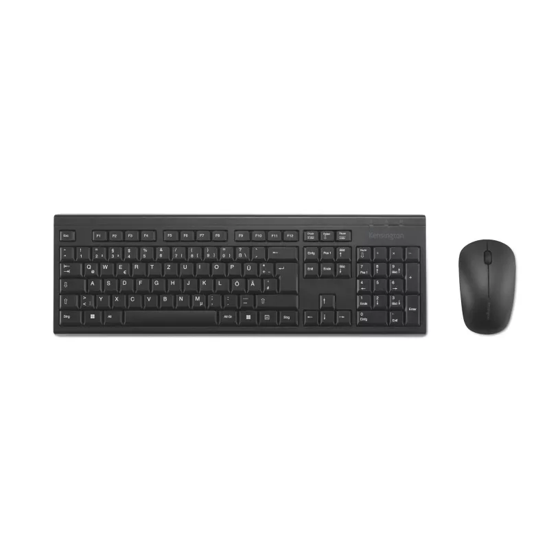 Kensington K75562DE, draadloos, RF draadloos, membraan, QWERTZ, zwart, muis inbegrepen