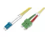 DIGITUS glasvezel-patchkabel SC (APC) naar LC (PC), singlemode 09/125 µ, duplex lengte 3m