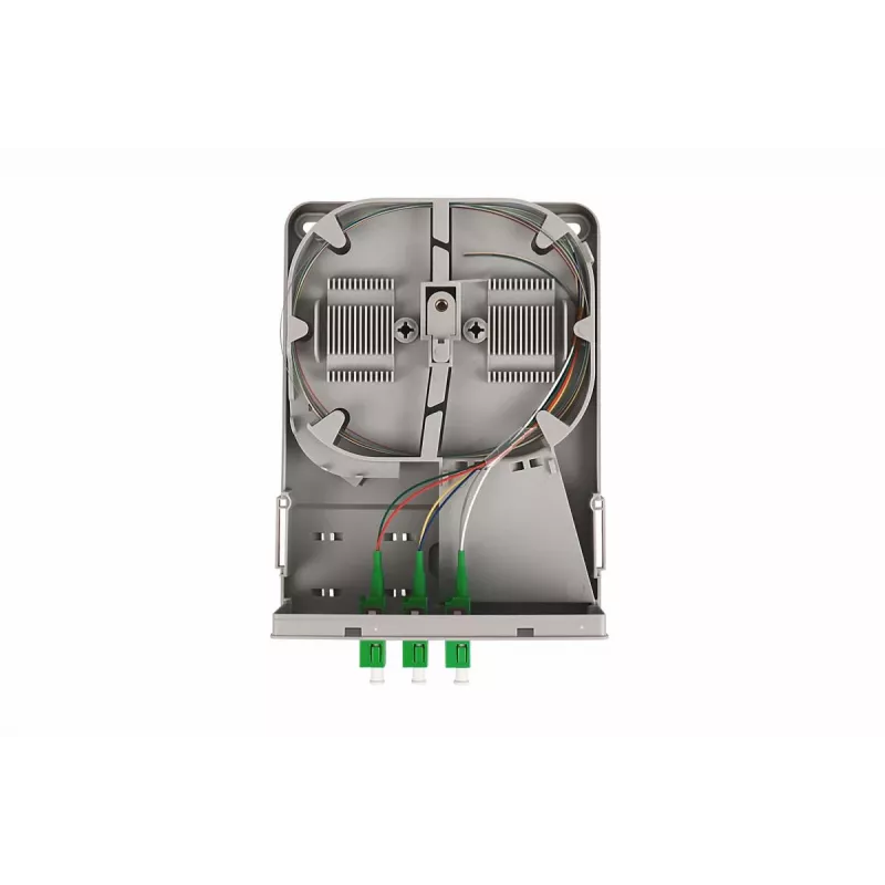 DIGITUS FTTH thuisverdeeleenheid. 3x LC/APC duplex OS2. IP54. lasgereed