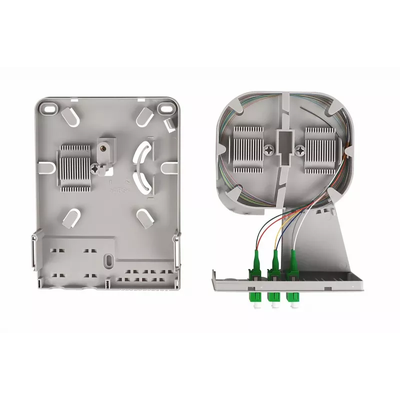 DIGITUS FTTH thuisverdeeleenheid. 3x LC/APC duplex OS2. IP54. lasgereed