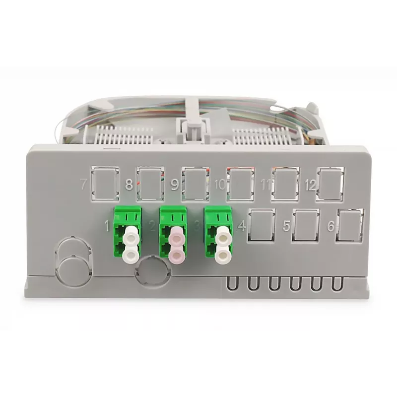 DIGITUS FTTH thuisverdeeleenheid. 3x LC/APC duplex OS2. IP54. lasgereed