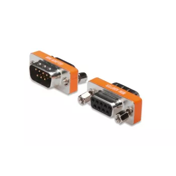 DIGITUS nullmodem-adapter, D-Sub9 metalen behuizing, M/F, met zeskantschroeven