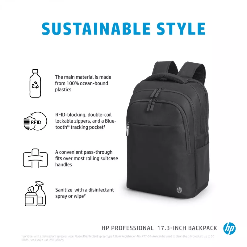 HP Professional 17,3-inch rugzak, rugzak, 740 g