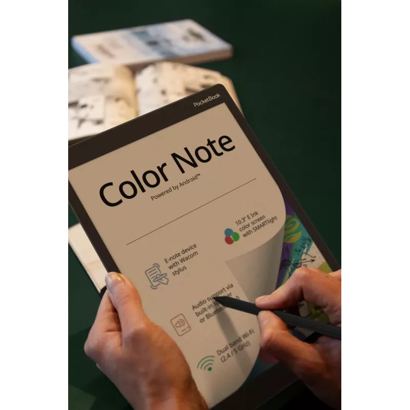 PocketBook Color Note PB1041-1-WW-B e-reader, 10,3 inch E Ink Kaleido 3, 1404x1872, 32 GB, microSD, USB-C, Stormy Sea