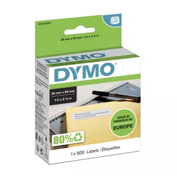 DYMO Authentic LabelWriter retouradresetiketten | 25 mm x 54 mm | zelfklevend | rol met 500 Easy-Peel-etiketten | voor LabelWriter labelprinters | gemaakt in Europa