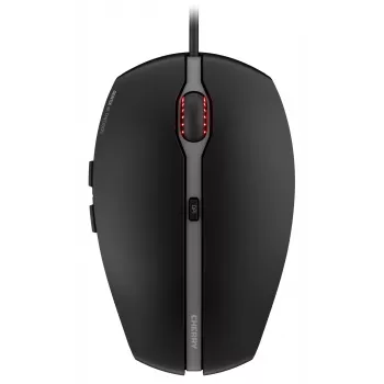 CHERRY GENTIX 4K kabelmuis, zwart, USB, dubbelhandig, optisch, USB, 3600 DPI, zwart