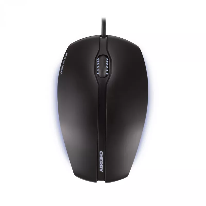 CHERRY GENTIX BEDRADE VERLICHTE MUIS, zwart, USB, dubbelhandig, optisch, USB Type-A, 1000 DPI, zwart