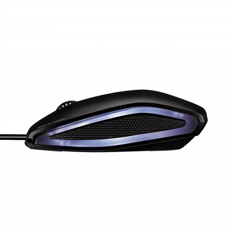 CHERRY GENTIX BEDRADE VERLICHTE MUIS, zwart, USB, dubbelhandig, optisch, USB Type-A, 1000 DPI, zwart