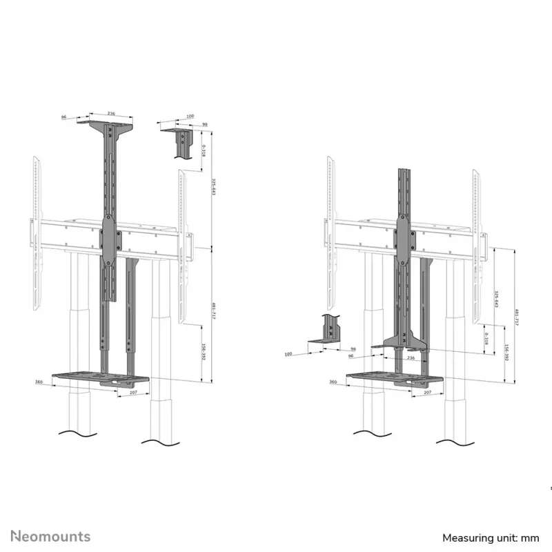 Neomounts AFL-875BL1 videobar- en multimediakit – universeel